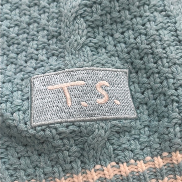 Taylor Swift Light Blue Knit Cardigan - Picture 4 of 5